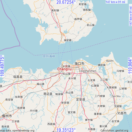 Changliu on map