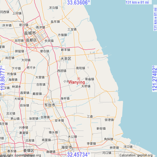 Wanying on map