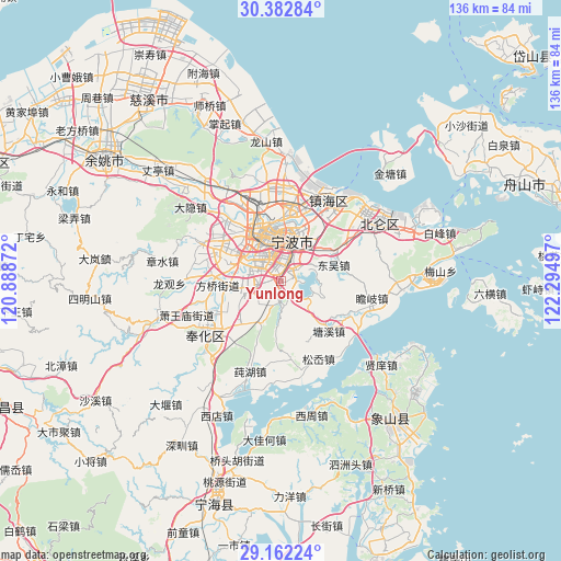 Yunlong on map