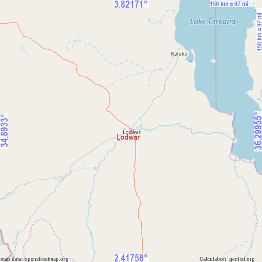 Lodwar on map