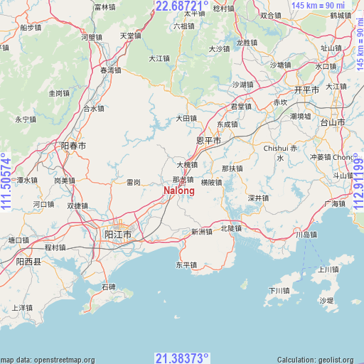 Nalong on map