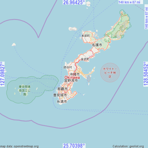 Okinawa on map