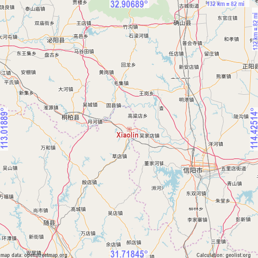 Xiaolin on map