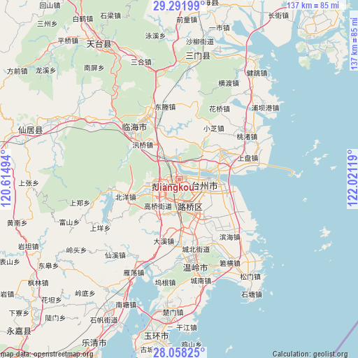 Jiangkou on map