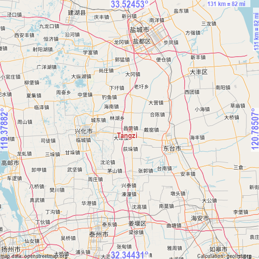 Tangzi on map