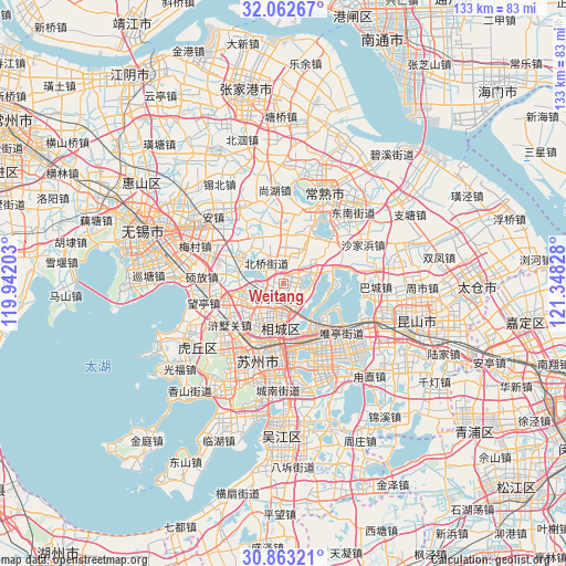 Weitang on map