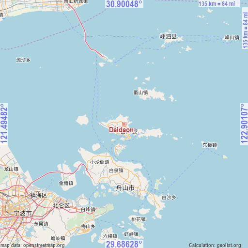 Daidaon on map