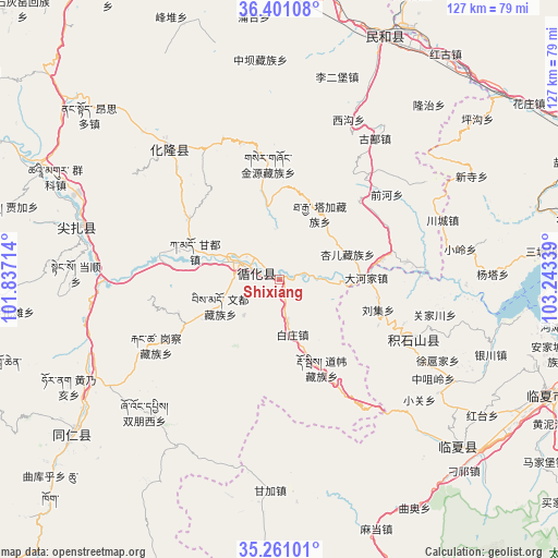 Shixiang on map