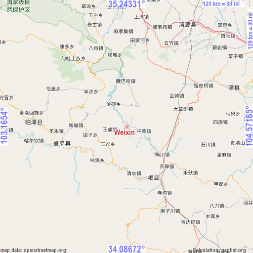 Weixin on map