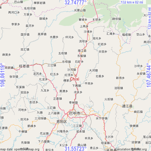 Chixi on map