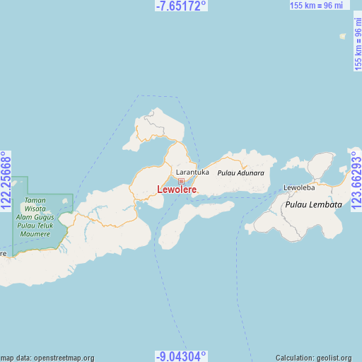 Lewolere on map