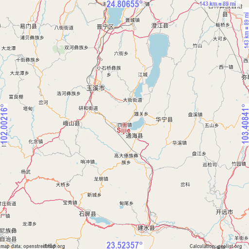 Sijie on map