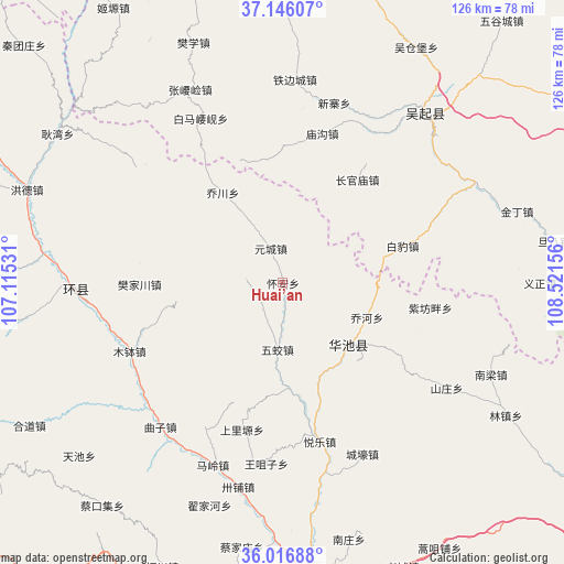 Huai’an on map