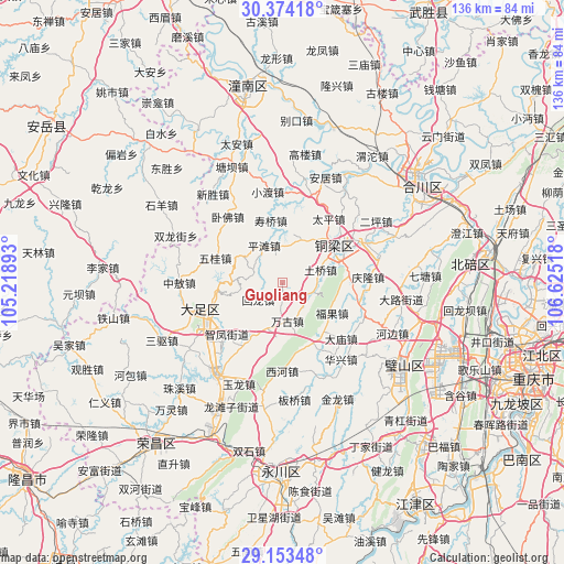 Guoliang on map