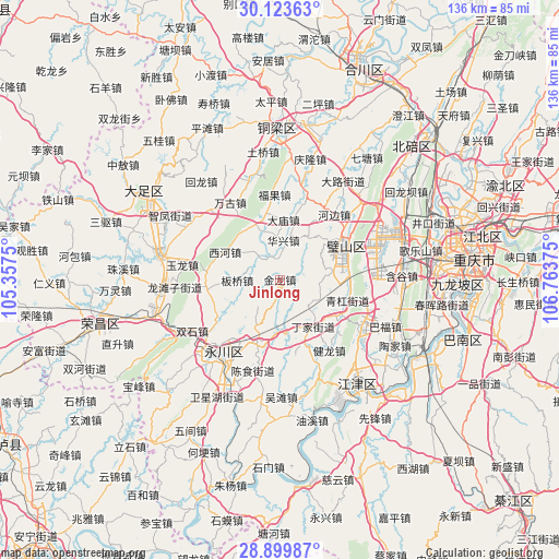 Jinlong on map