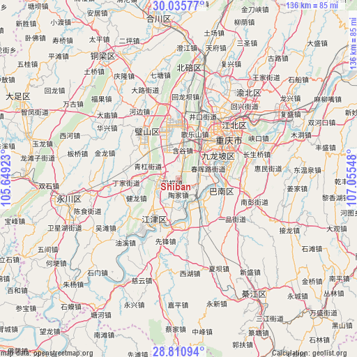 Shiban on map