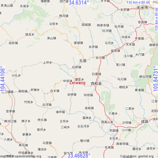 Leiwang on map