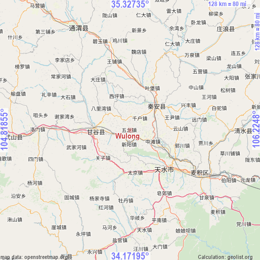 Wulong on map