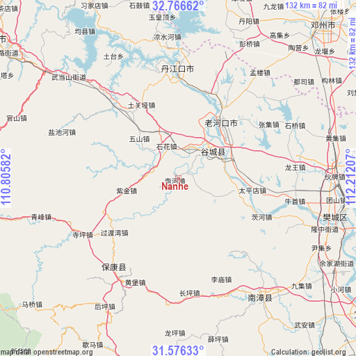 Nanhe on map