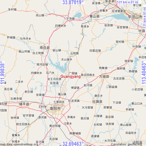 Guangyang on map