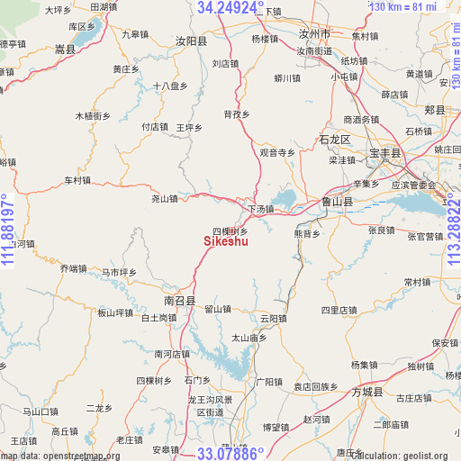 Sikeshu on map