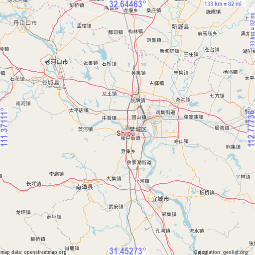 Shipu on map