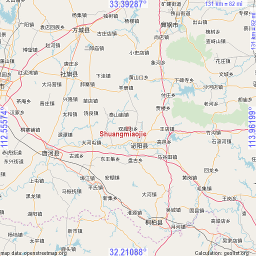 Shuangmiaojie on map