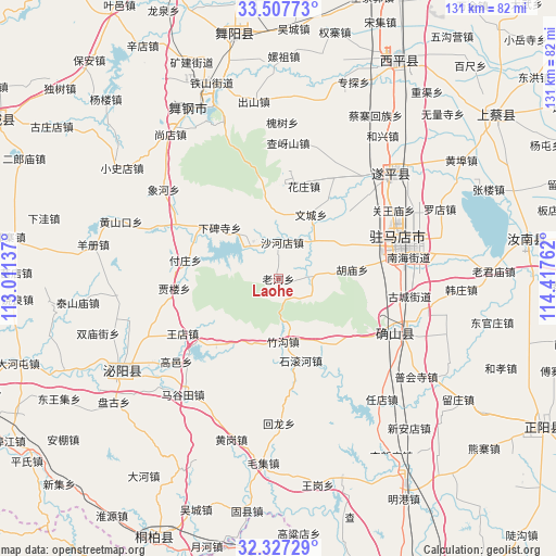 Laohe on map