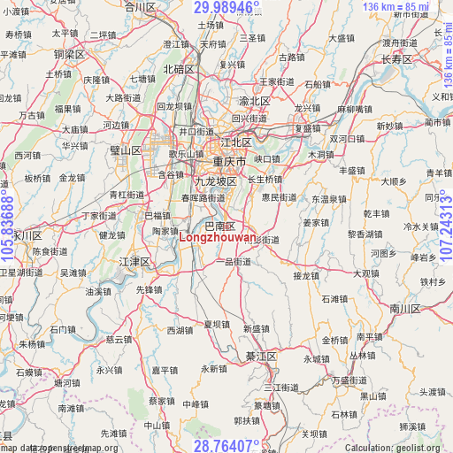 Longzhouwan on map