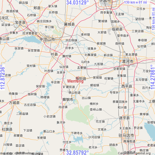 Wenfeng on map