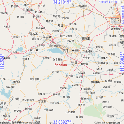 Rendian on map