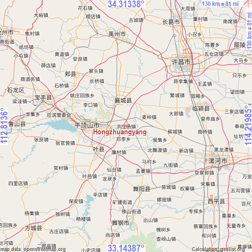 Hongzhuangyang on map