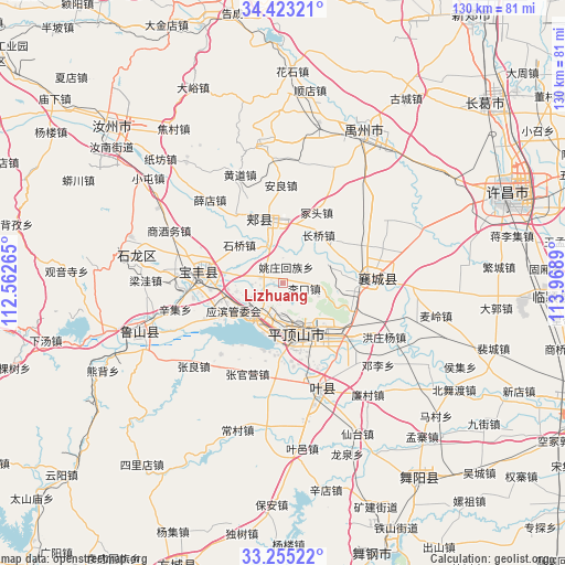 Lizhuang on map