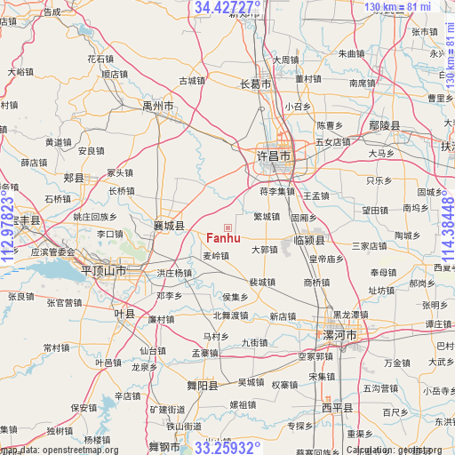 Fanhu on map