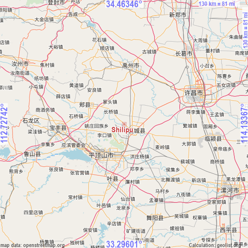 Shilipu on map