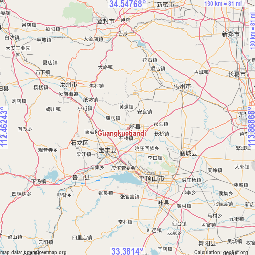 Guangkuotiandi on map