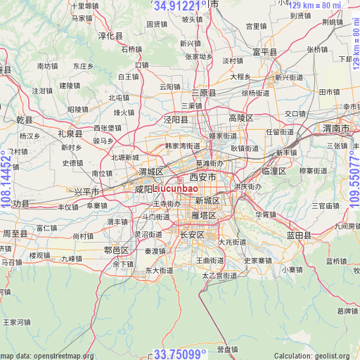 Liucunbao on map