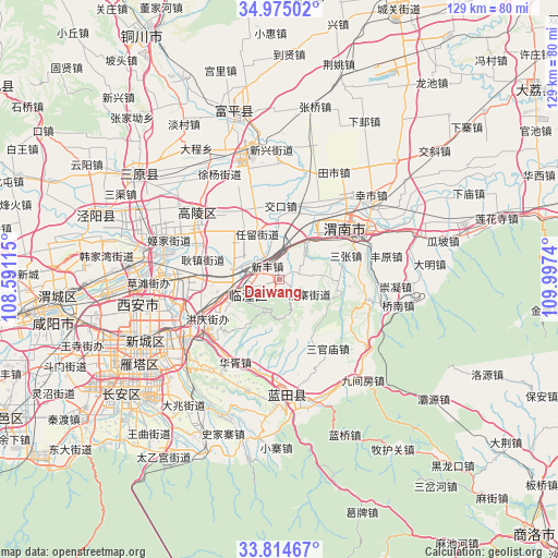 Daiwang on map