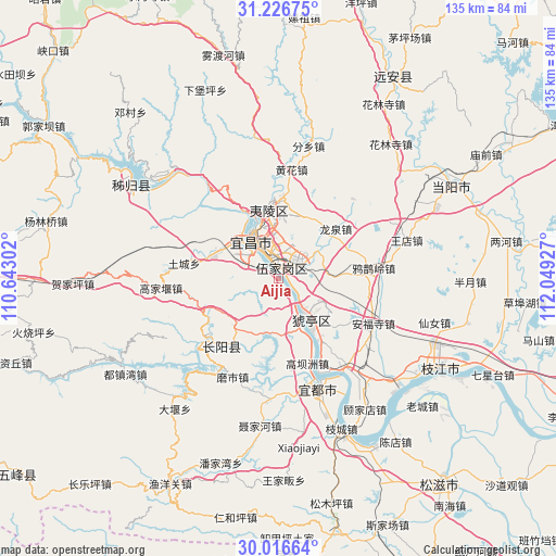 Aijia on map