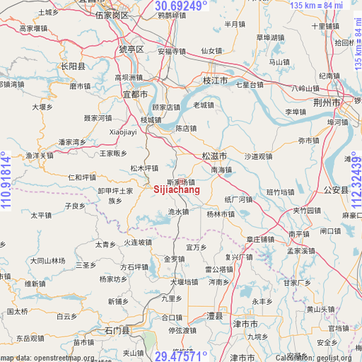 Sijiachang on map