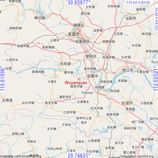 Wuyanquan on map