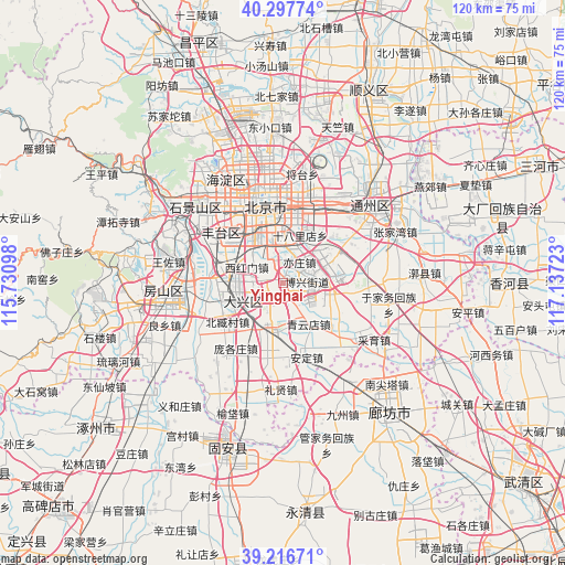 Yinghai on map