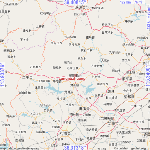 Langjiazhuang on map