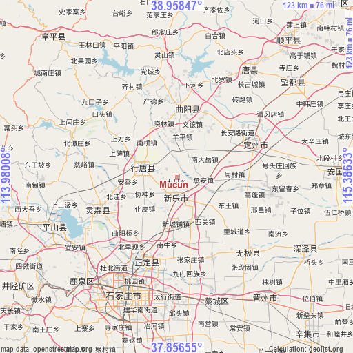 Mucun on map