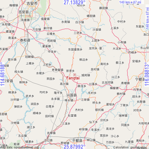 Fangtai on map