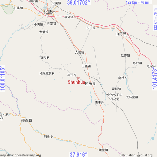 Shunhua on map