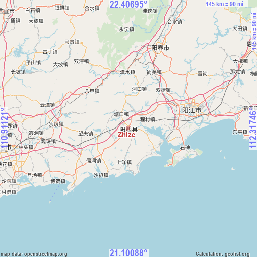 Zhize on map