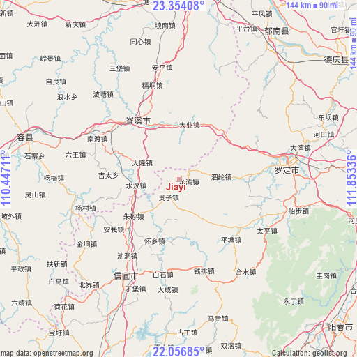 Jiayi on map