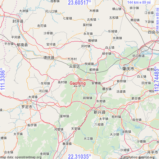 Gaofeng on map