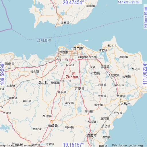 Zuntan on map